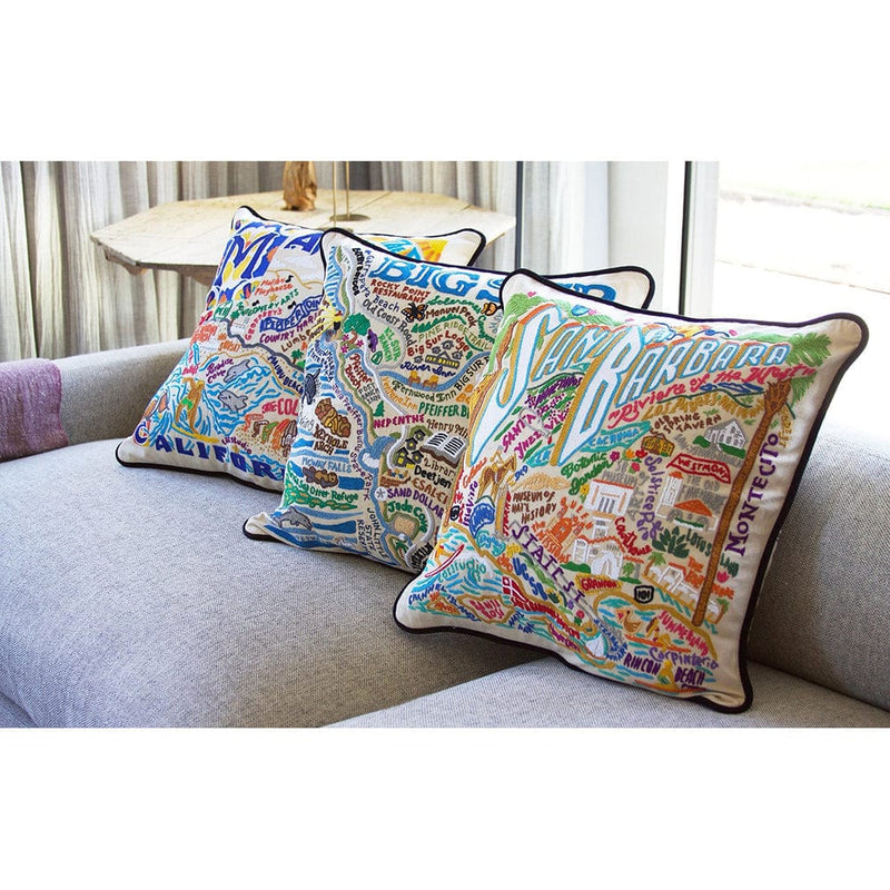 Quirks! Pillows Malibu Hand-Embroidered Pillow