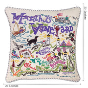 Quirks! Pillows Martha's Vineyard Hand-Embroidered Pillow