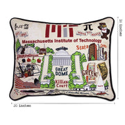 Quirks! Pillows Massachusetts Institute of Technology (MIT) Collegiate Embroidered Pillow by CatStudio