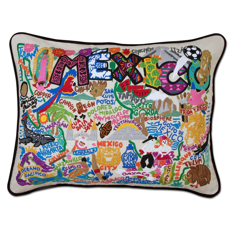 Quirks! Pillows Mexico Hand-Embroidered Pillow