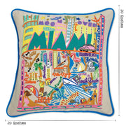 Quirks! Pillows Miami Hand-Embroidered Pillow