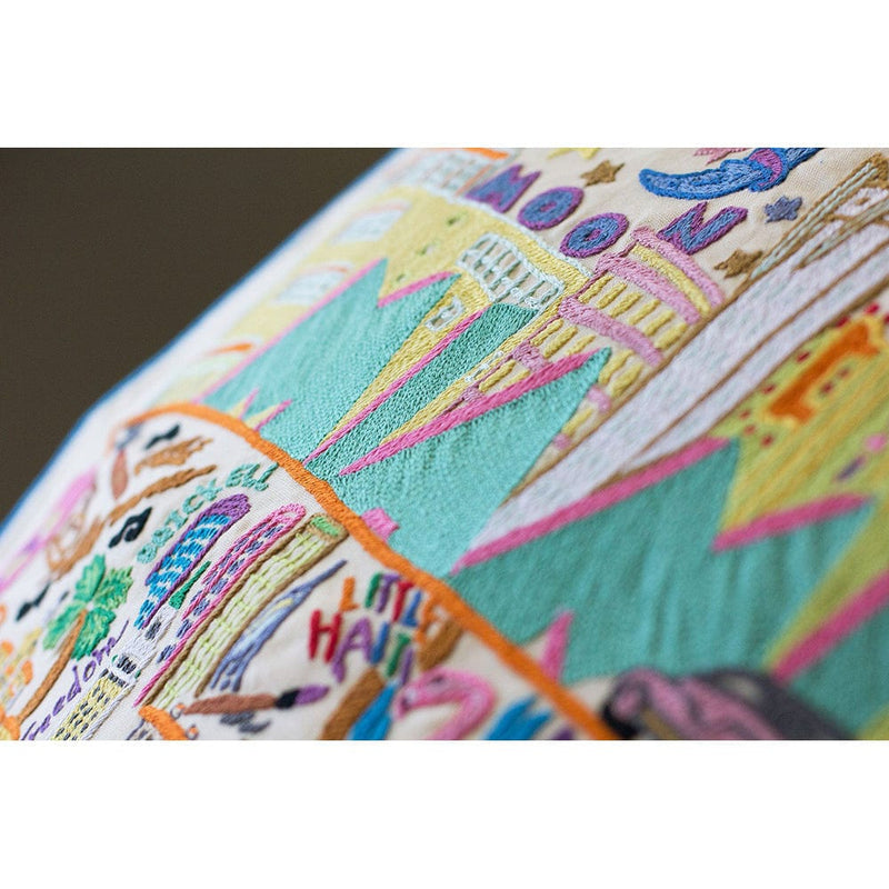 Quirks! Pillows Miami Hand-Embroidered Pillow