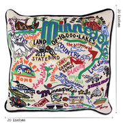 Quirks! Pillows Minnesota Hand-Embroidered Pillow