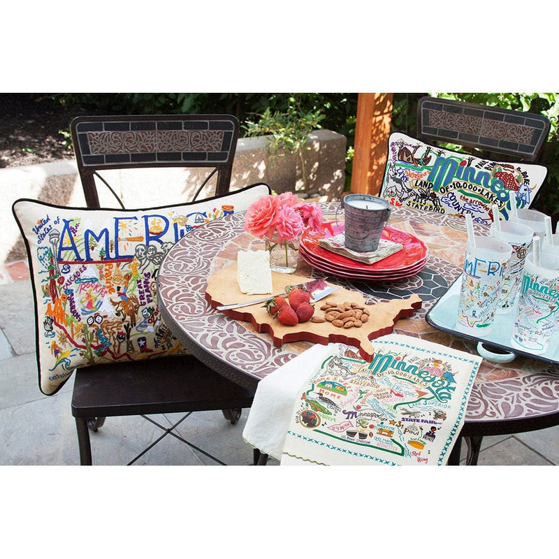 Quirks! Pillows Minnesota Hand-Embroidered Pillow