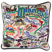 Quirks! Pillows Minnesota Hand-Embroidered Pillow