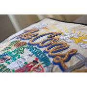 Quirks! Pillows Mississippi Coast Hand-Embroidered Pillow