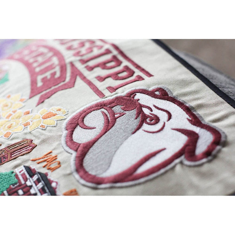 Quirks! Pillows Mississippi State University Collegiate Embroidered Pillow by CatStudio