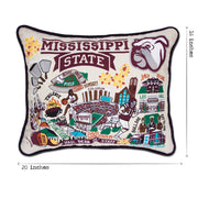Quirks! Pillows Mississippi State University Collegiate Embroidered Pillow by CatStudio