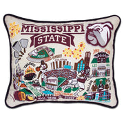 Quirks! Pillows Mississippi State University Collegiate Embroidered Pillow by CatStudio