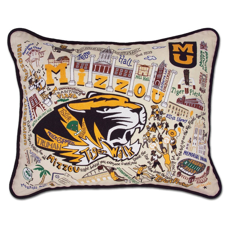 Quirks! Pillows Missouri, University of (Mizzou) Collegiate Hand-Embroidered Pillow