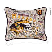 Quirks! Pillows Missouri, University of (Mizzou) Collegiate Hand-Embroidered Pillow
