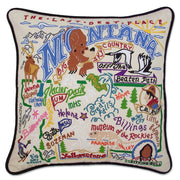 Quirks! Pillows Montana Hand-Embroidered Pillow