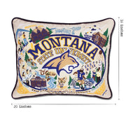Quirks! Pillows Montana State University Collegiate Embroidered Pillow by CatStudio