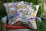 Quirks! Pillows Napa Valley Hand-Embroidered Pillow