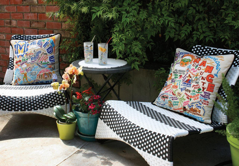 Quirks! Pillows Napa Valley Hand-Embroidered Pillow