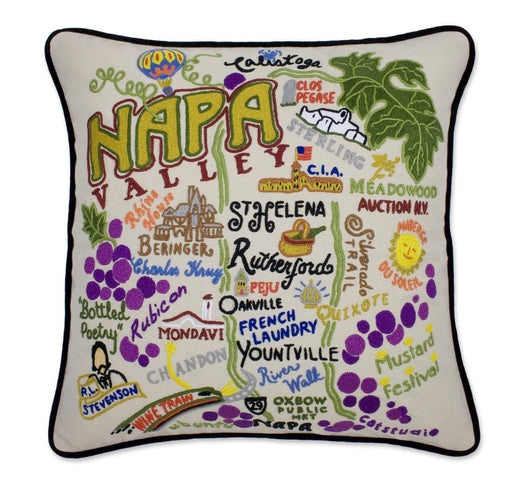 Quirks! Pillows Napa Valley Hand-Embroidered Pillow