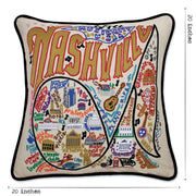 Quirks! Pillows Nashville Hand-Embroidered Pillow