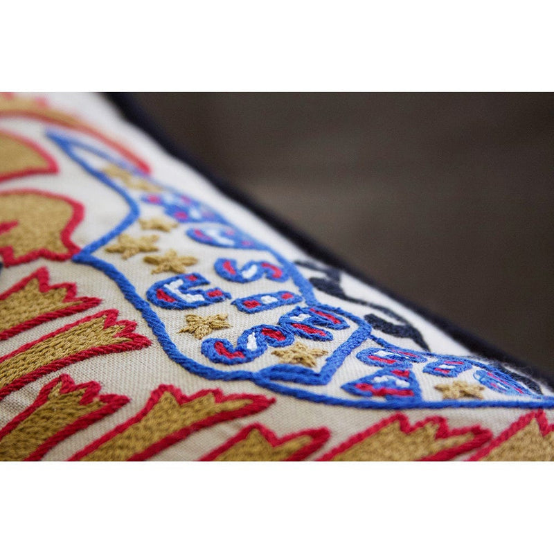 Quirks! Pillows Nashville Hand-Embroidered Pillow