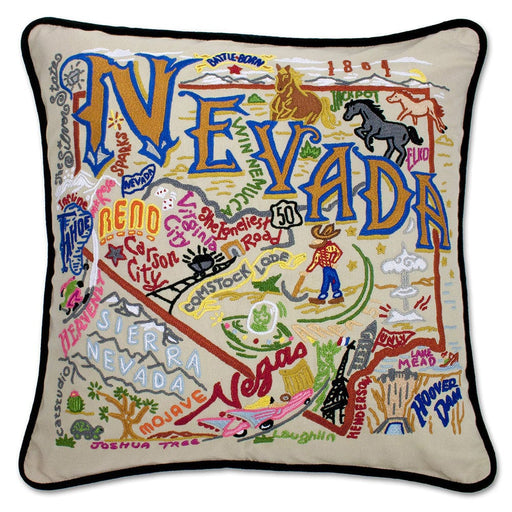 Quirks! Pillows Nevada Hand-Embroidered Pillow