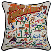 Quirks! Pillows New England Hand-Embroidered Pillow