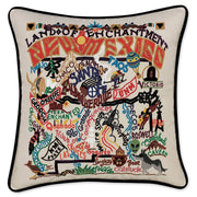 Quirks! Pillows New Mexico Hand-Embroidered Pillow