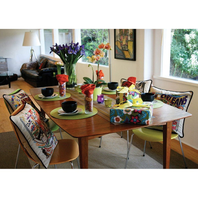 Quirks! Pillows New Orleans Hand-Embroidered Pillow