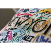 Quirks! Pillows New York City Hand-Embroidered Pillow