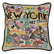 Quirks! Pillows New York City Hand-Embroidered Pillow