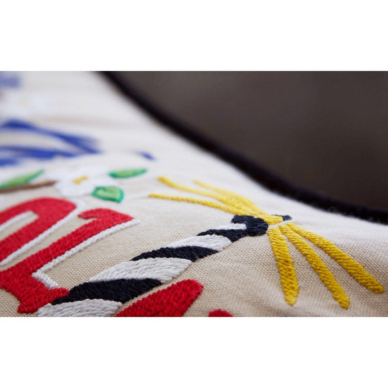 Quirks! Pillows North Carolina Hand-Embroidered Pillow