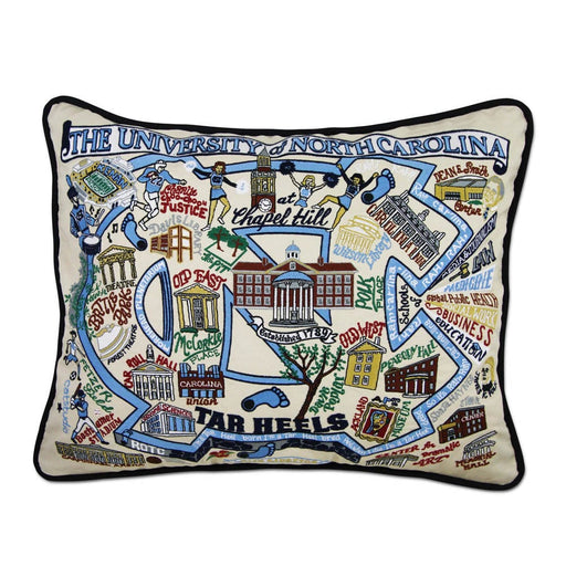 Quirks! Pillows North Carolina, University of Collegiate Embroidered Pillow by CatStudio