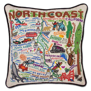 Quirks! Pillows North Coast Hand-Embroidered Pillow