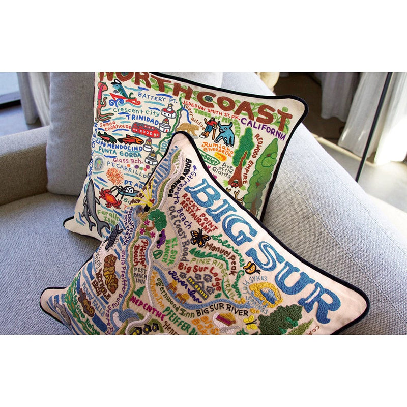 Quirks! Pillows North Coast Hand-Embroidered Pillow