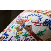 Quirks! Pillows North Dakokta Hand-Embroidered Pillow