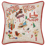 Quirks! Pillows North Pole 1 Hand-Embroidered Pillow