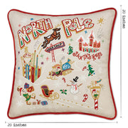 Quirks! Pillows North Pole 1 Hand-Embroidered Pillow