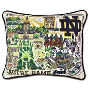 Quirks! Pillows Notre Dame, University of Collegiate Embroidered Pillow by Cat Studio