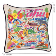 Quirks! Pillows Oahu Hand-Embroidered Pillow