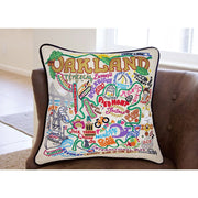 Quirks! Pillows Oakland Hand-Embroidered Pillow