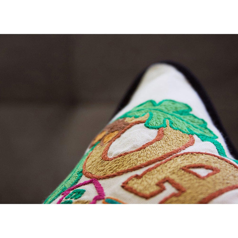 Quirks! Pillows Oakland Hand-Embroidered Pillow