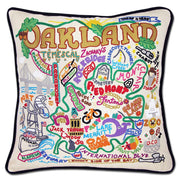 Quirks! Pillows Oakland Hand-Embroidered Pillow
