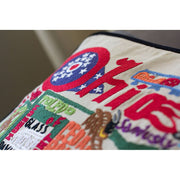 Quirks! Pillows Ohio Hand-Embroidered Pillow