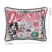 Quirks! Pillows Ohio State University Collegiate Embroidered Pillow by CatStudio