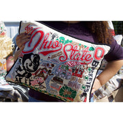 Quirks! Pillows Ohio State University Collegiate Embroidered Pillow by CatStudio