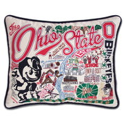 Quirks! Pillows Ohio State University Collegiate Embroidered Pillow by CatStudio