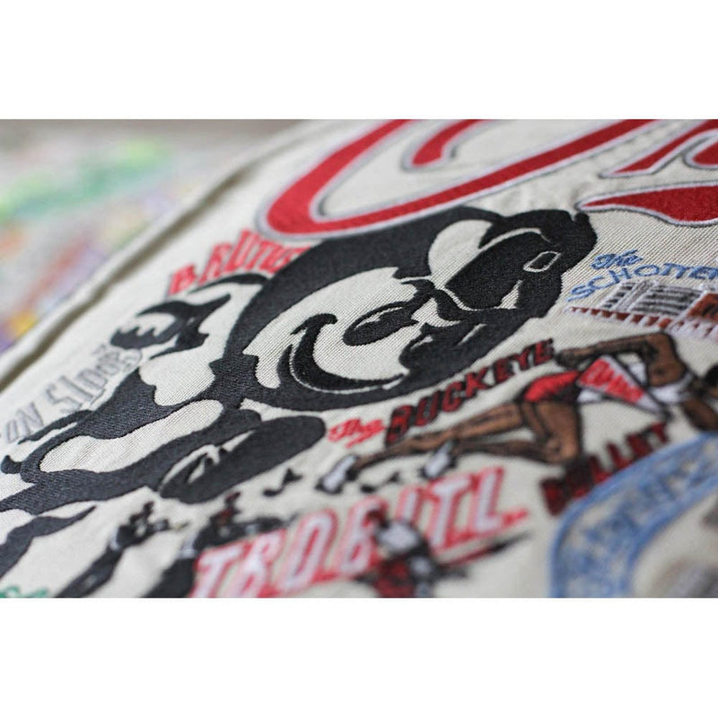 Quirks! Pillows Ohio State University Collegiate Embroidered Pillow by CatStudio