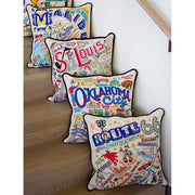 Quirks! Pillows Oklahoma City Hand-Embroidered Pillow