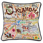 Quirks! Pillows Oklahoma Hand-Embroidered Pillow