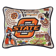 Quirks! Pillows Oklahoma State University Collegiate Hand-Embroidered Pillow