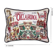Quirks! Pillows Oklahoma, University of Collegiate Embroidered Pillow by CatStudio