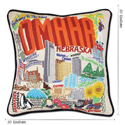 Quirks! Pillows Omaha Hand-Embroidered Pillow
